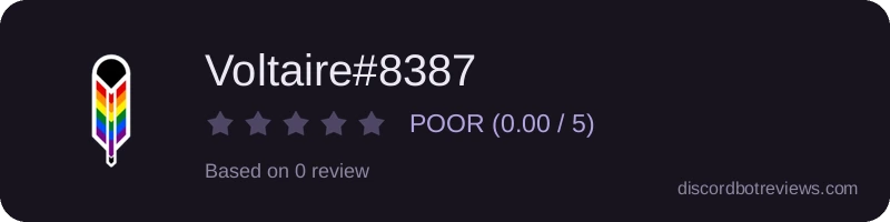 Rating widget preview for Voltaire#8387