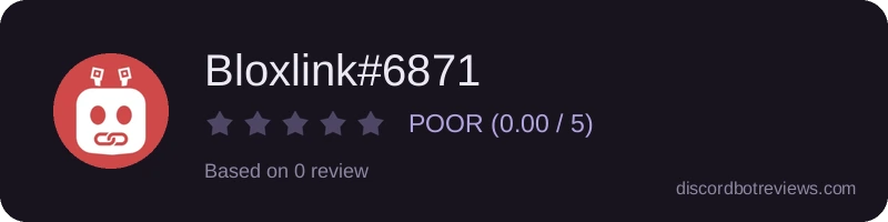 Rating widget preview for Bloxlink#6871
