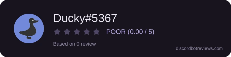 Rating widget preview for Ducky#5367
