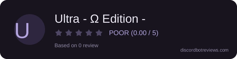 Rating widget preview for Ultra - Ω Edition -