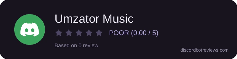 Rating widget preview for Umzator Music