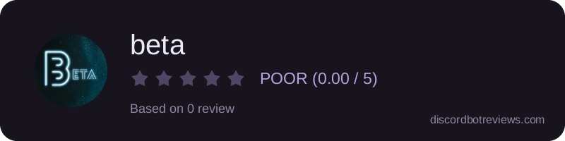 Rating widget preview for beta