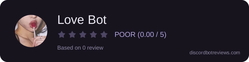Rating widget preview for Love Bot