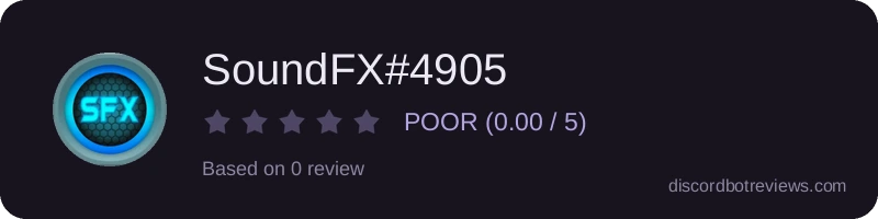 Rating widget preview for SoundFX#4905