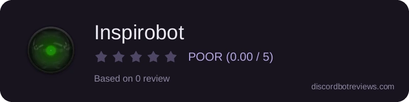 Rating widget preview for Inspirobot