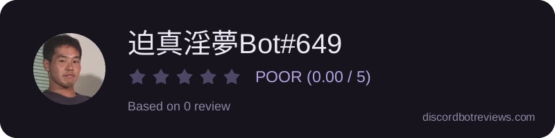 Rating widget preview for 迫真淫夢Bot#6496