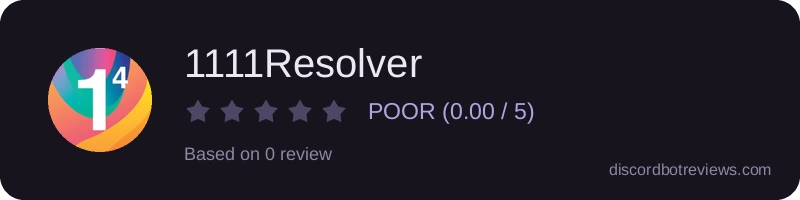 Rating widget preview for 1111Resolver