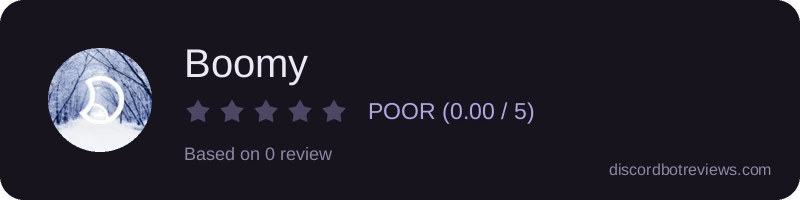 Rating widget preview for Boomy