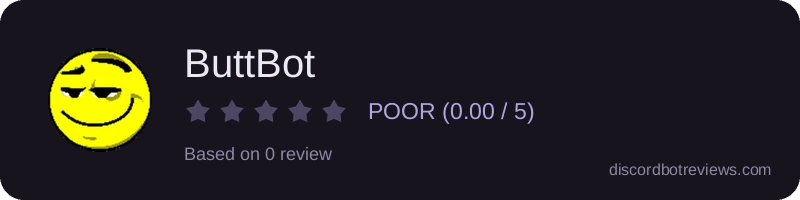 Rating banner for ButtBot