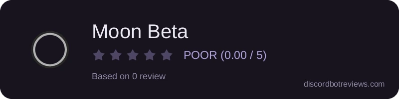 Rating widget preview for Moon Beta