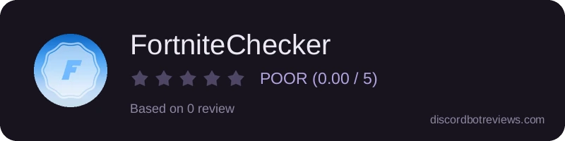 Rating widget preview for FortniteChecker