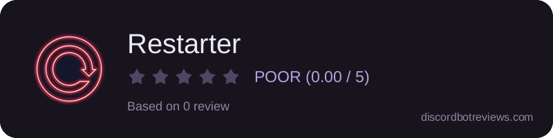 Rating widget preview for Restarter