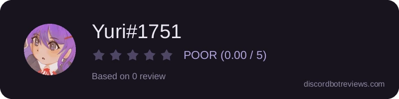 Rating widget preview for Yuri#1751