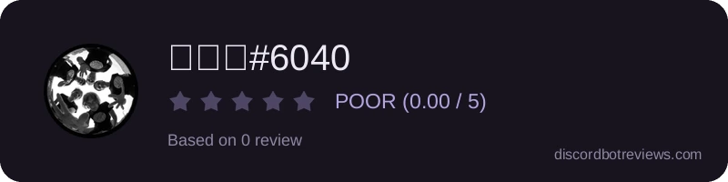 Rating widget preview for ᲼឵឵#6040