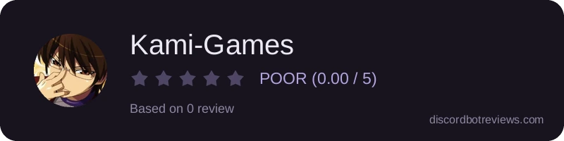 Rating widget preview for Kami-Games