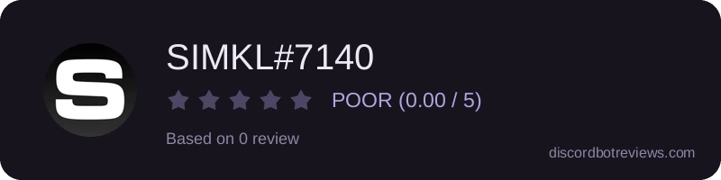 Rating widget preview for SIMKL#7140