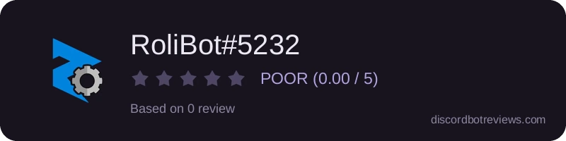 Rating widget preview for RoliBot#5232