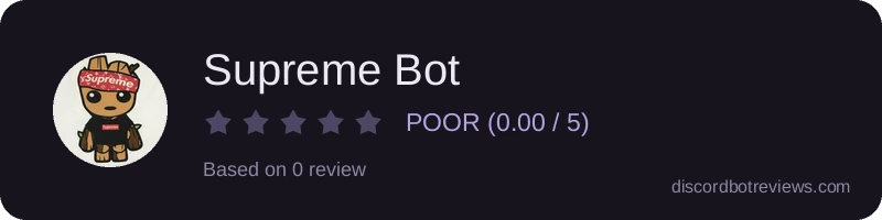 Rating widget preview for Supreme Bot