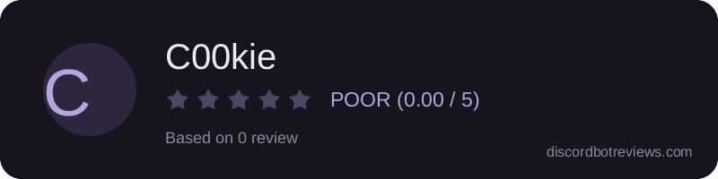 Rating widget preview for C00kie