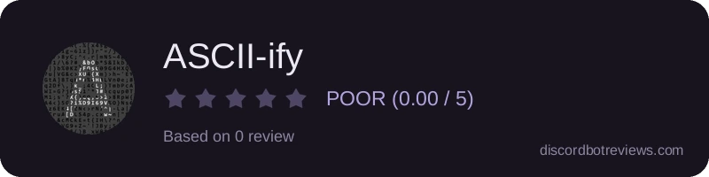 Rating widget preview for ASCII-ify