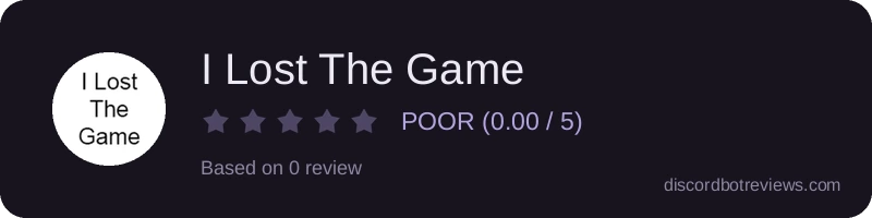 Rating widget preview for I Lost The Game