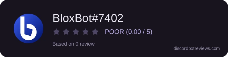 Rating widget preview for BloxBot#7402
