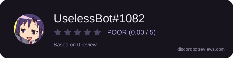 Rating widget preview for UselessBot#1082