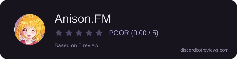 Rating widget preview for Anison.FM