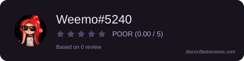 Rating widget preview for Weemo#5240
