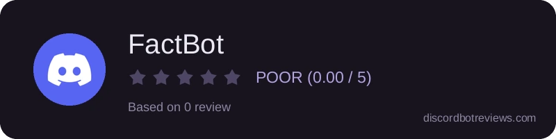 Rating widget preview for FactBot