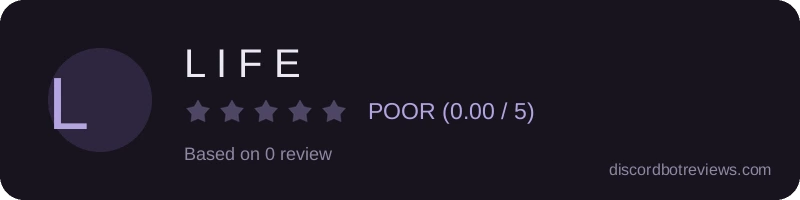 Rating widget preview for L I F E