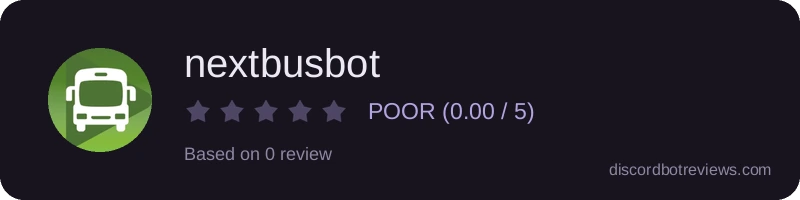 Rating widget preview for nextbusbot
