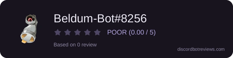 Rating widget preview for Beldum-Bot#8256