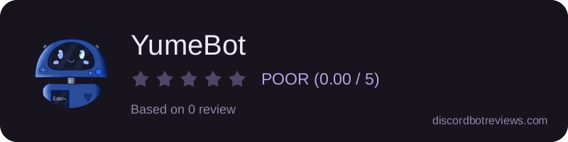 Rating widget preview for YumeBot