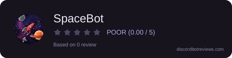 Rating widget preview for SpaceBot