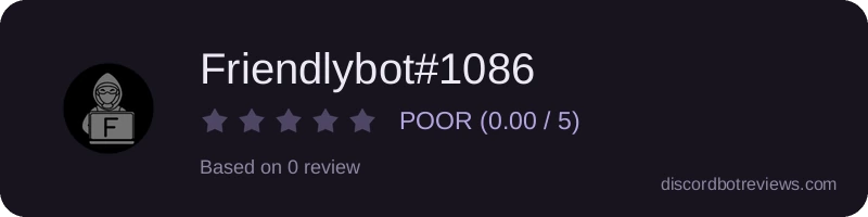Rating widget preview for Friendlybot#1086