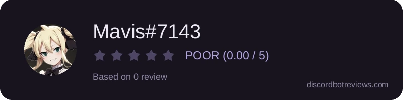 Rating widget preview for Mavis#7143