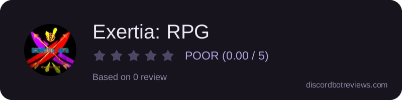 Rating widget preview for Exertia: RPG