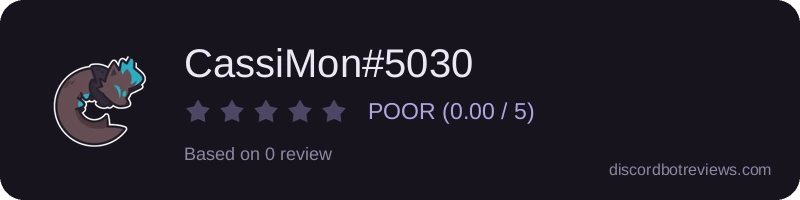 Rating widget preview for CassiMon#5030