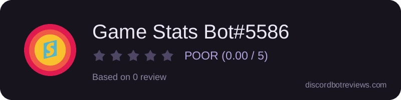 Rating widget preview for Game Stats Bot#5586