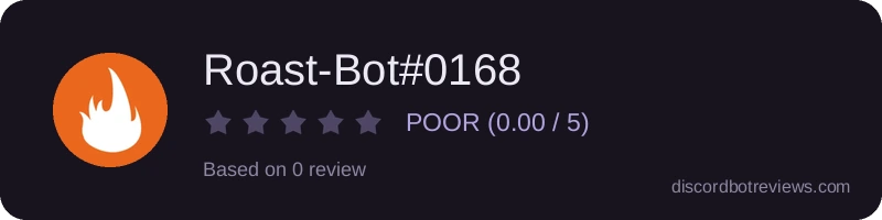 Rating widget preview for Roast-Bot#0168