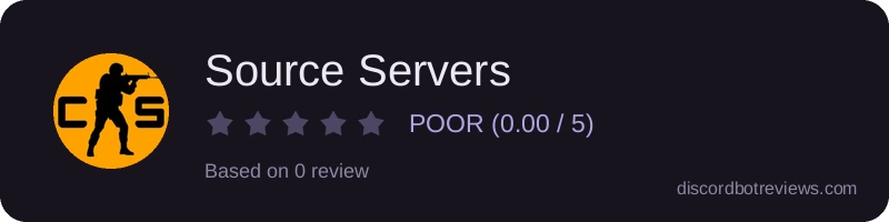 Rating widget preview for Source Servers