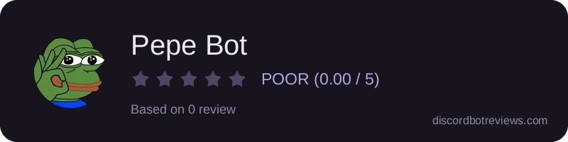 Rating widget preview for Pepe Bot