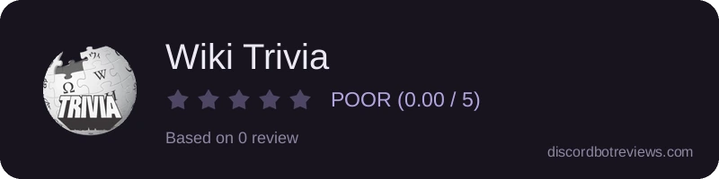 Rating widget preview for Wiki Trivia