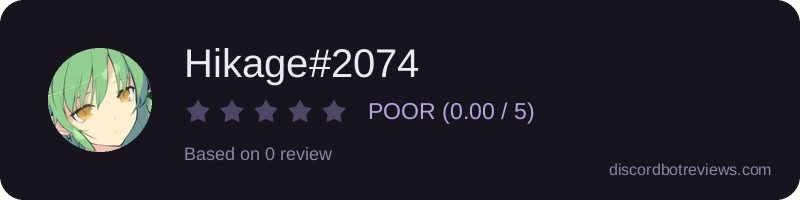 Rating widget preview for Hikage#2074