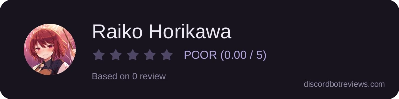 Rating widget preview for Raiko Horikawa