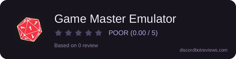 Rating widget preview for Game Master Emulator