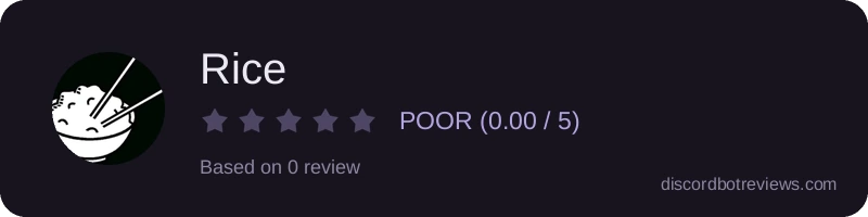 Rating widget preview for Rice