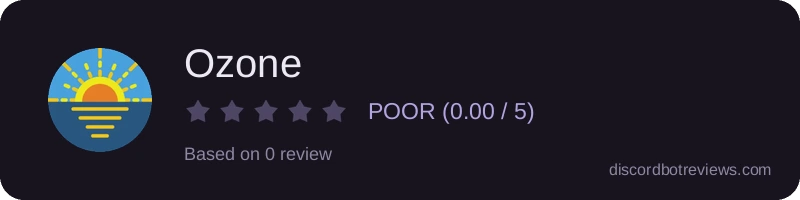 Rating widget preview for Ozone