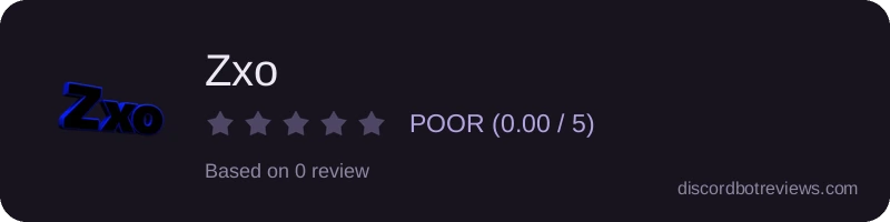 Rating widget preview for Zxo
